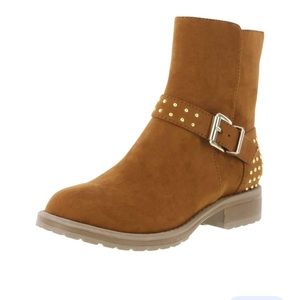 - Brash cinnamon gold studded boots short 1 inch size 6